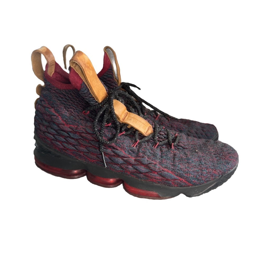 Nike Lebron 15 XV New Heights Shoes Men’s 12.5 Black Red Basketball 897648-300!